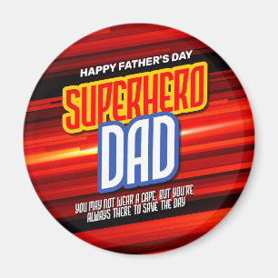 Personalize SuperHero Dad Magnet