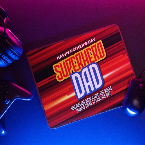 Personalize SuperHero Dad Mouse Pad