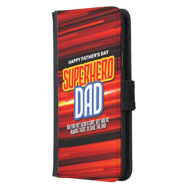 Personalize SuperHero Dad Samsung Galaxy Wallet Case (Left)