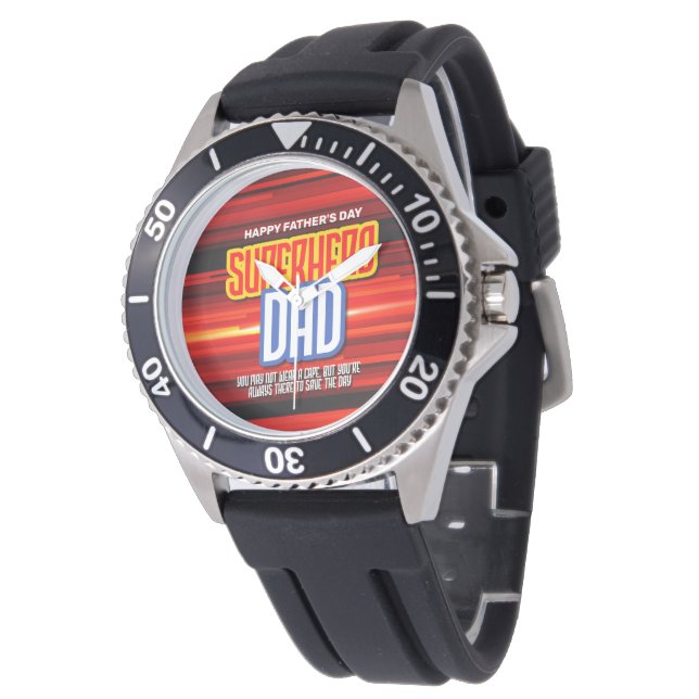 Personalize SuperHero Dad Watch (Angled)
