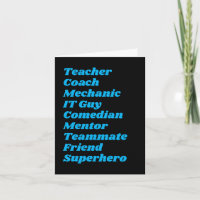 Personalize | Superhero | Funny Father's Day Card