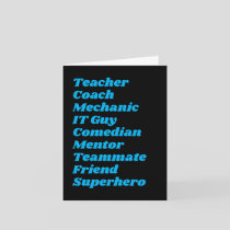 Personalize | Superhero | Funny Father's Day Card