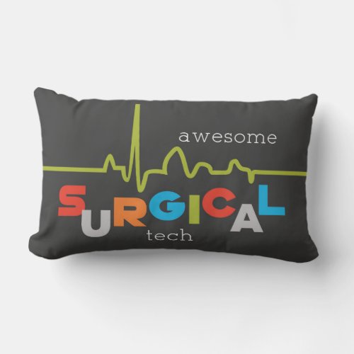 Personalize Surgical Tech Week Awesome Lumbar Pillow