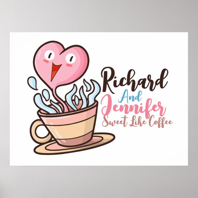 Personalize Sweet Like Coffee Poster (Front)