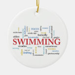 Personalize, Swimming Coach Thank You In Words Ceramic Ornament at Zazzle