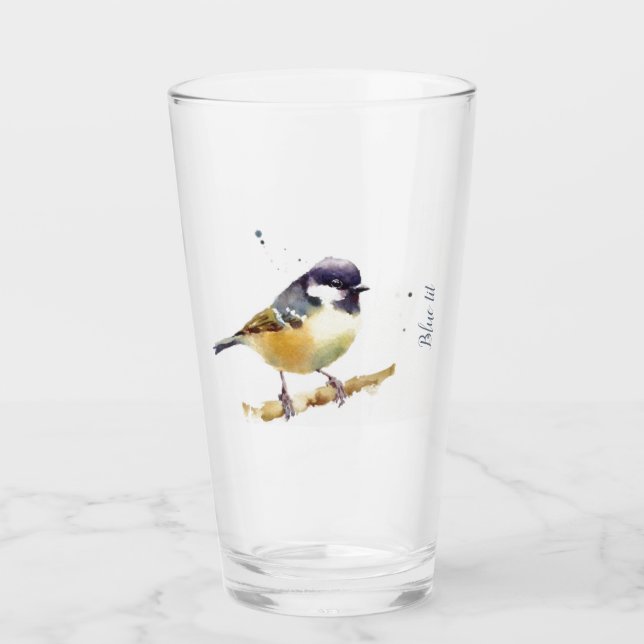 Personalize Tall Tumblers - Bluetit (Front)