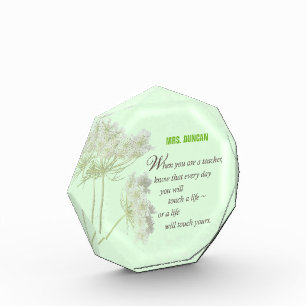 Personalize, Teacher Appreciation Day Thank You Acrylic Award