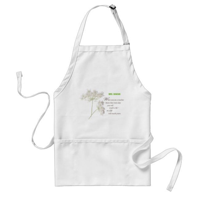 Personalize, Teacher Appreciation Day Thank You Adult Apron (Front)