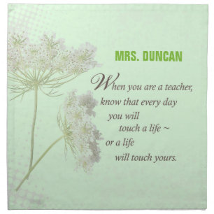 Personalize, Teacher Appreciation Day Thank You Cloth Napkin