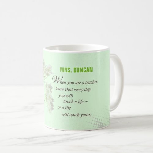 Personalize Teacher Appreciation Day Thank You Coffee Mug