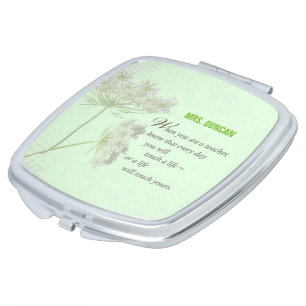 Personalize, Teacher Appreciation Day Thank You Compact Mirror