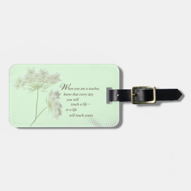 Personalize, Teacher Appreciation Day Thank You Luggage Tag (Front Horizontal)
