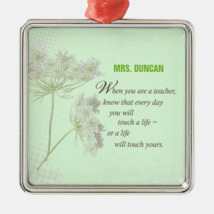Personalize, Teacher Appreciation Day Thank You Metal Ornament