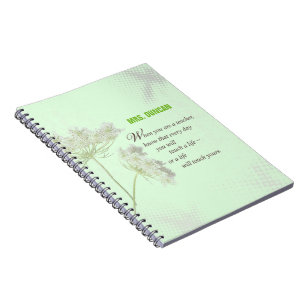 Personalize, Teacher Appreciation Day Thank You Notebook
