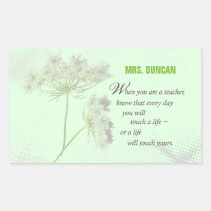 Personalize, Teacher Appreciation Day Thank You Rectangular Sticker