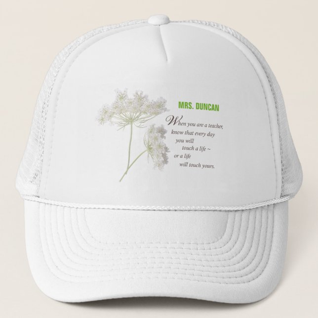 Personalize, Teacher Appreciation Day Thank You Trucker Hat (Front)