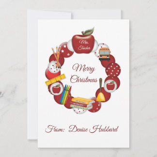 Personalize Teacher Merry Christmas