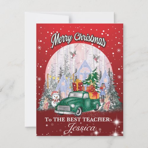 Personalize Teacher Merry Christmas Gifts