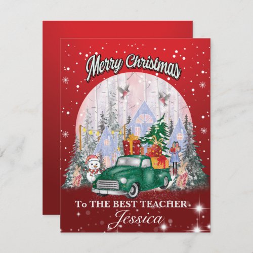 Personalize Teacher Merry Christmas Gifts