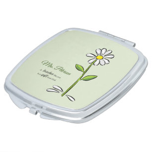 Personalize, Teacher Thank You, Religious Flower Compact Mirror