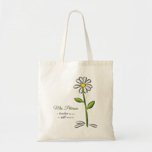Personalize, Teacher Thank You, Religious Flower Tote Bag