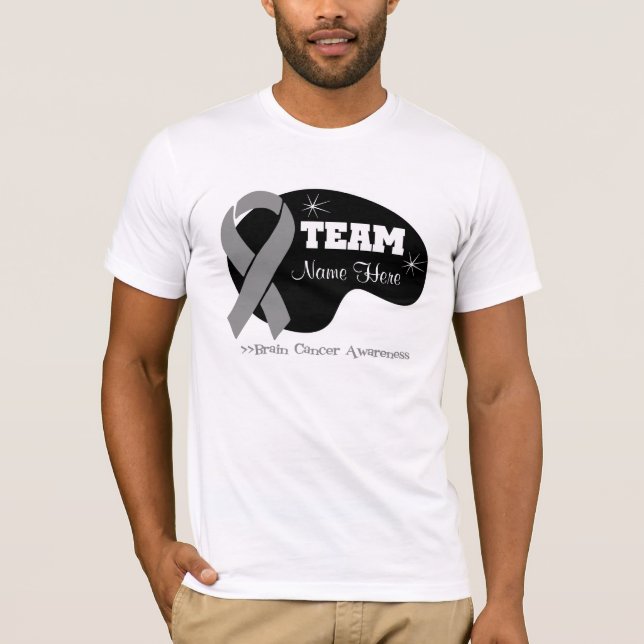 Personalize Team Name - Brain Cancer T-Shirt (Front)