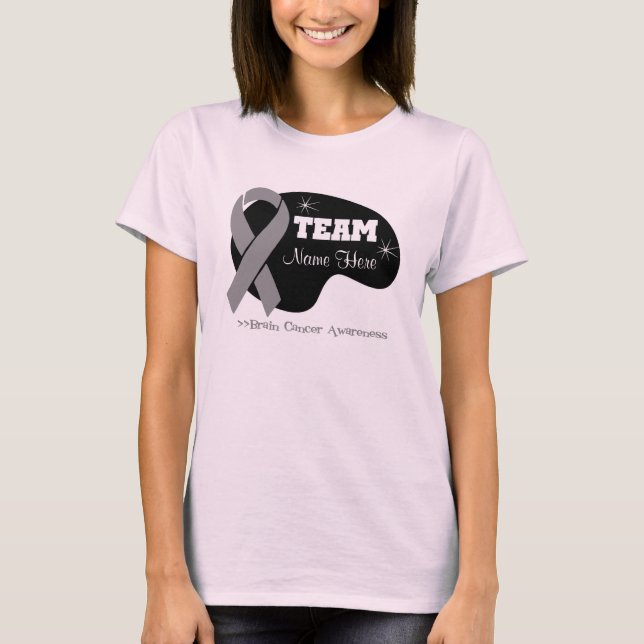 Personalize Team Name - Brain Cancer T-Shirt (Front)