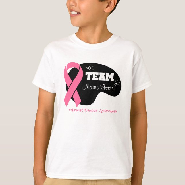 Personalize Team Name - Breast Cancer T-Shirt (Front)