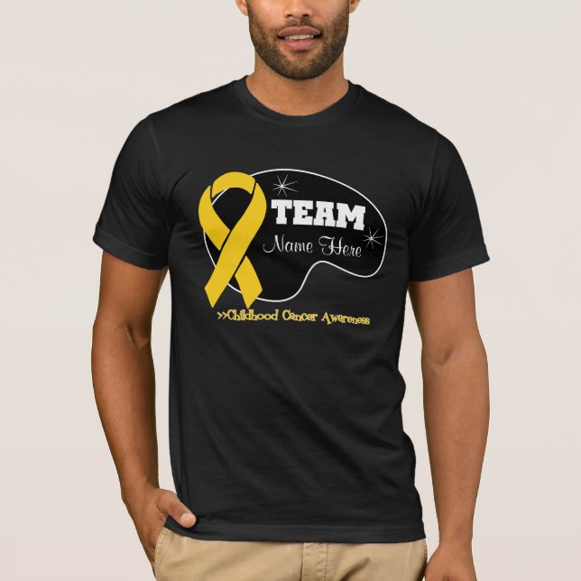 Personalize Team Name - Childhood Cancer T-Shirt (Front)