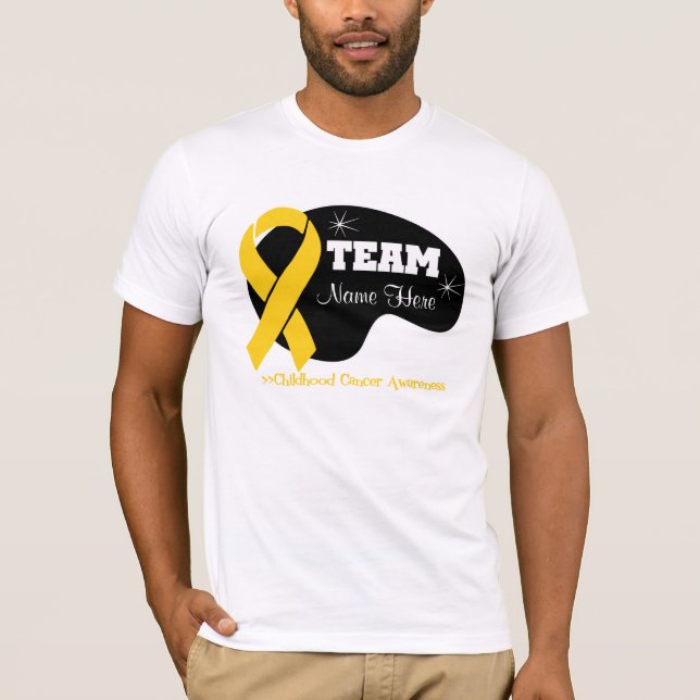 Personalize Team Name - Childhood Cancer T-Shirt (Front)