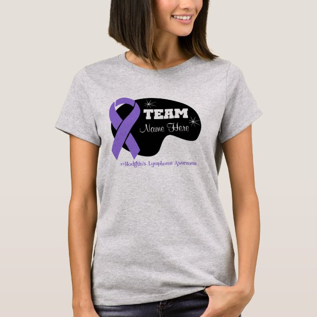 Personalize Team Name - Hodgkin's Lymphoma T-Shirt (Front)