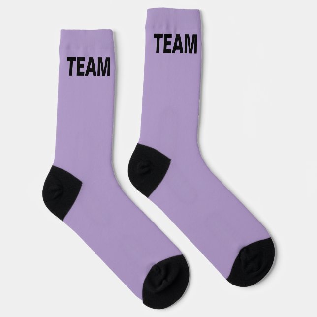 Personalize TEAM NAME Pale Purple          Socks (Right)
