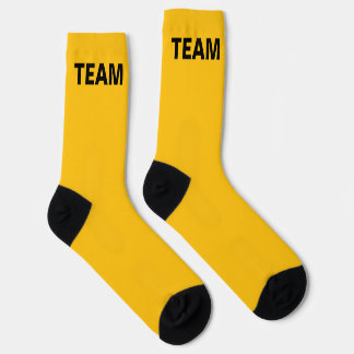 Personalize TEAM NAME Yellow Socks