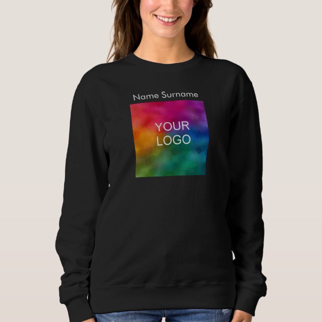 Personalize Template Business Logo Women's Basic Sweatshirt (Front)
