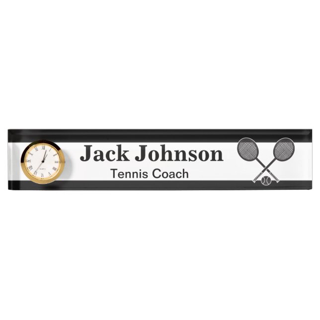 Personalize Tennis Coach | DIY Name Nameplate (Front)