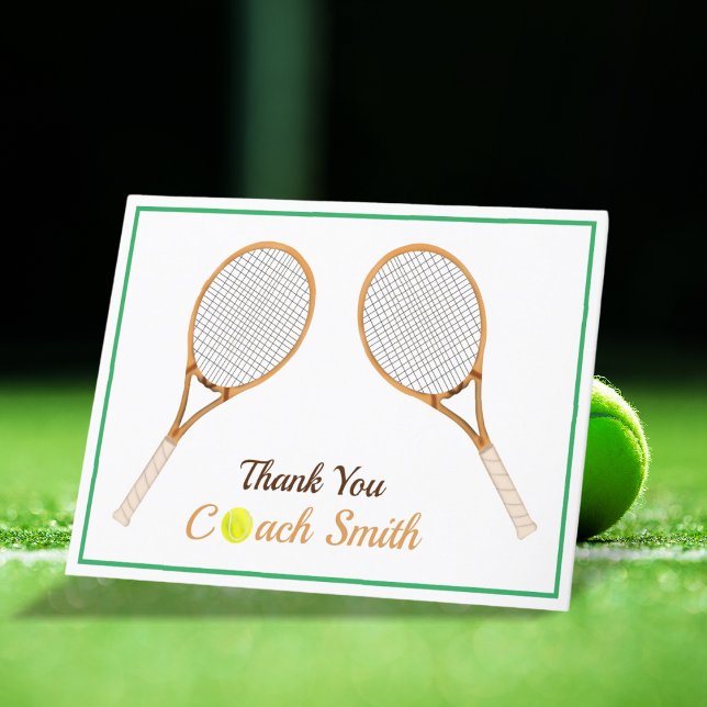 Personalize Tennis Coach Thank You (Coach, your impact serves as our winning inspiration. Grateful!)