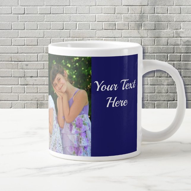 Personalize Text Custom Kids Photo Dad's Big 20 oz Giant Coffee Mug (Creator Uploaded)