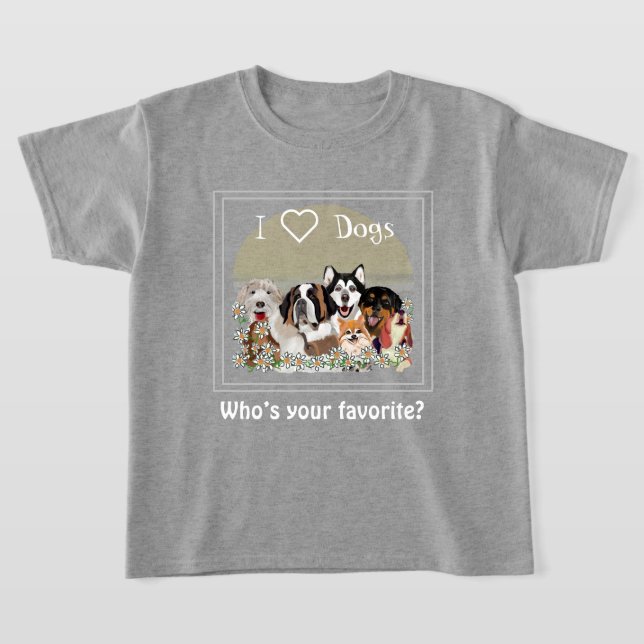 Personalize Text Dog Pack Club T-Shirt (Laydown)