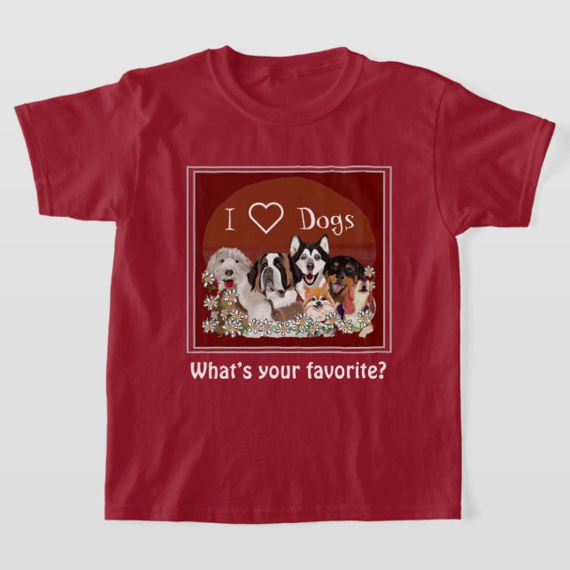 Personalize Text Dog Pack Club T-Shirt (Laydown)