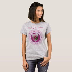 Personalize text Floral Love Circle T-Shirt