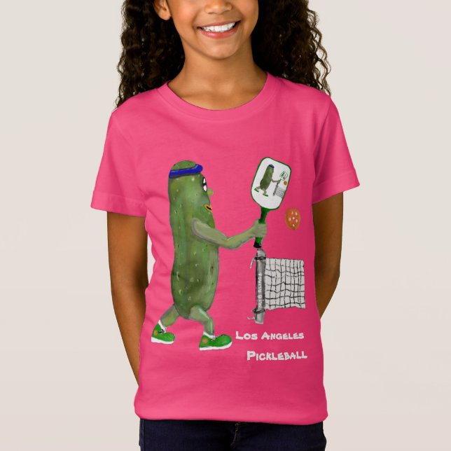 Personalize Text Funny Pickle Player T-Shirt (Front)