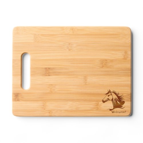 Personalize Text Horse Charcuterie Cutting Board