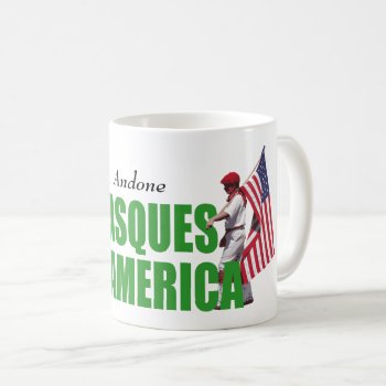 Personalize Text  Modern Basques In America Logo: Coffee Mug by RWdesigning at Zazzle