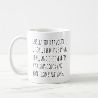 Personalize Text Mug with Your Words Customizable