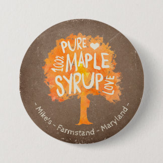 Personalize Text On Maple Syrup Tree Button