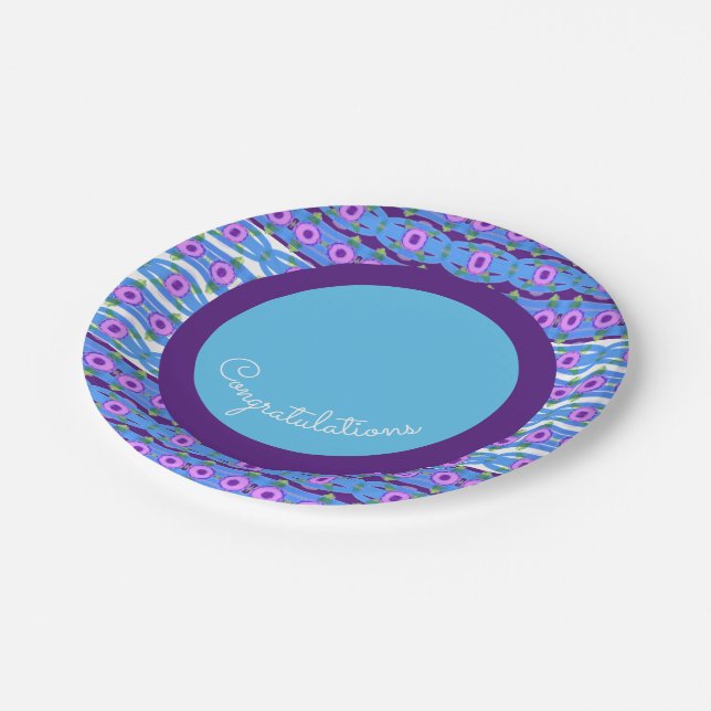 Personalize Text To Any Occasion Paper Plates (Angled)