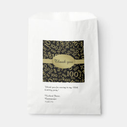 Personalize: Thank You 100th Birthday Party Theme Favor Bag