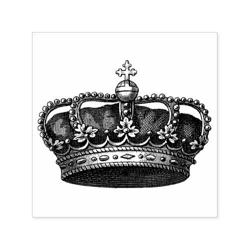 Personalize The Kings Crown with Your Text Self_inking Stamp