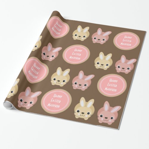 Personalize The Name  Occasion Bunnies Wrapping Paper