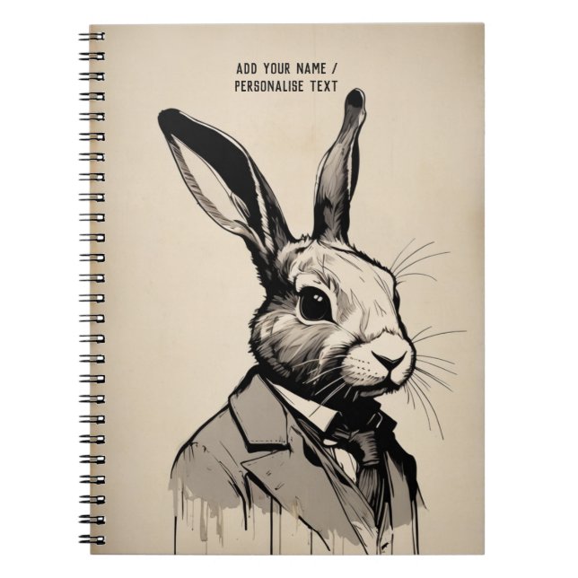 PERSONALIZE The Rabbit Gentleman | Notebook (Front)